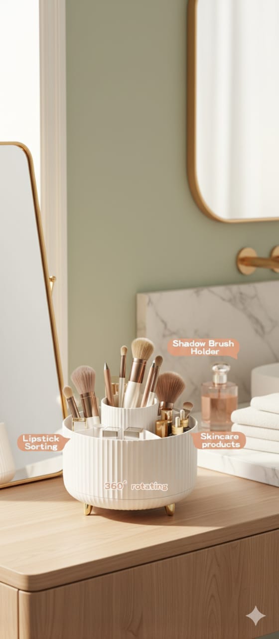 Belloras Multi-Functional 360° Rotating Makeup Organizer